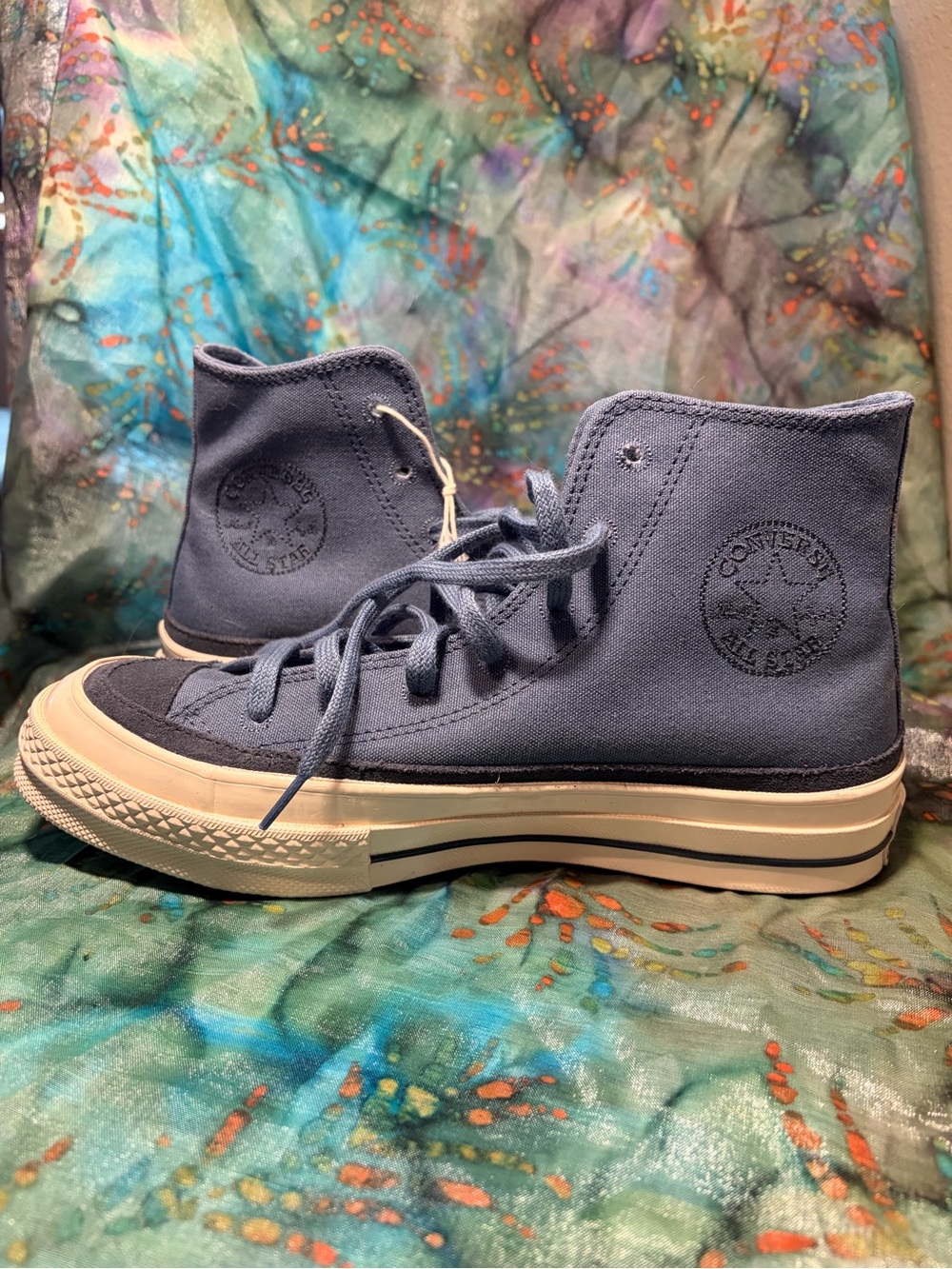 Unisex chuck 70 canvas & suede lakeside blue/midnight pass